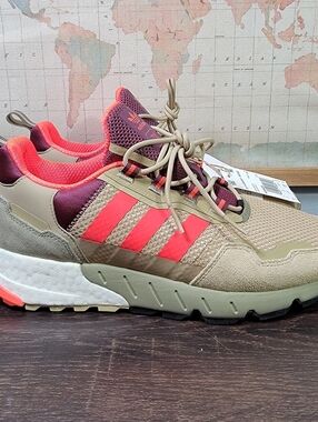BRAND NEW Adidas ZX 1K Boost 'Beige Tone Victory Crimson' Men's Size 9.5
